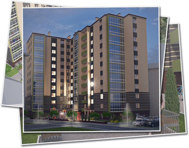 Architectural visualization pictures stack