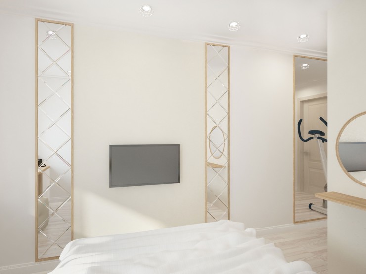 simple interior light bedroom