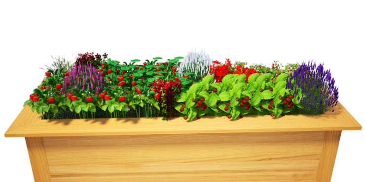 3d decorative flower bed
