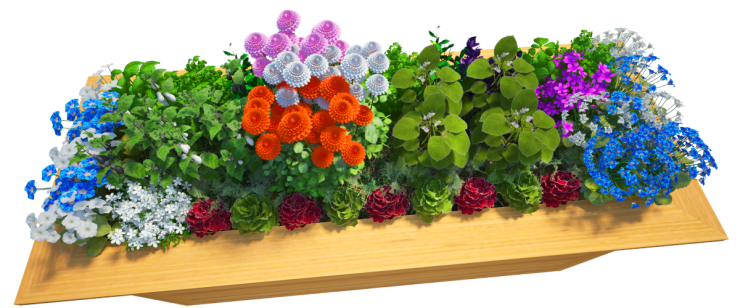 3d decorative flower bed