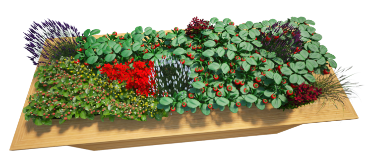 3d decorative flower bed