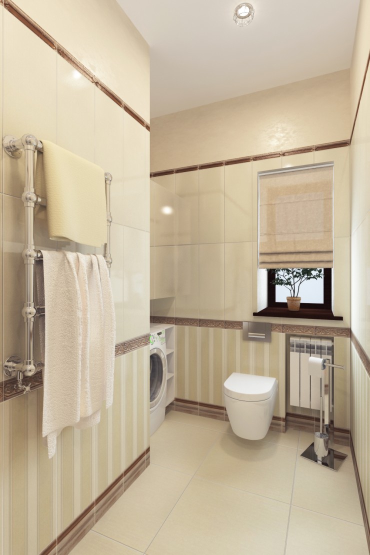 interior of classic bathroom