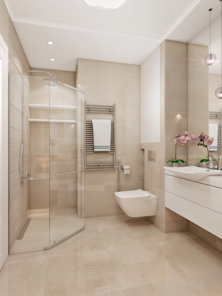 Elegant apartment bathroom