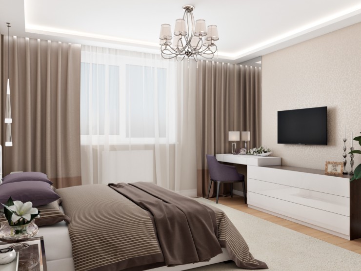 Elegant apartment bedroom
