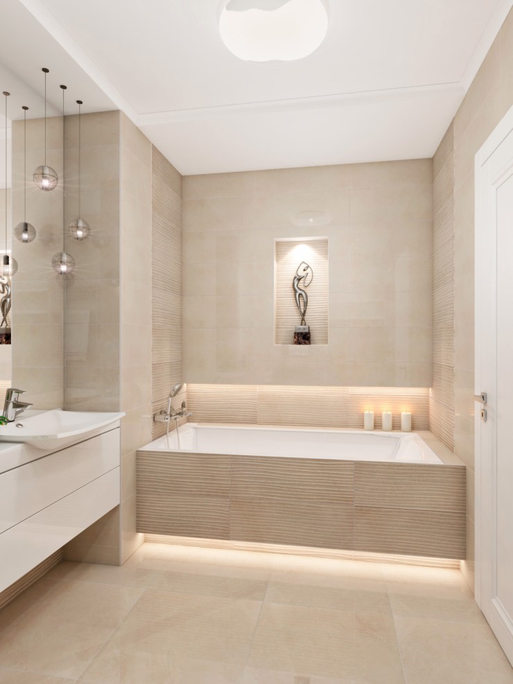 Elegant apartment bathroom