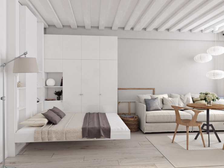 white interior