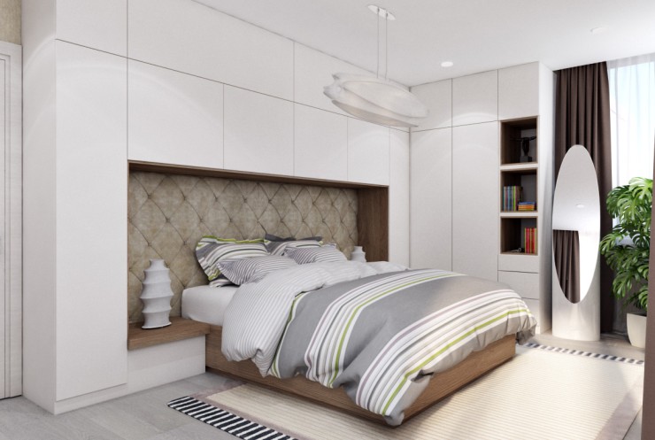 Modern light interior bedroom
