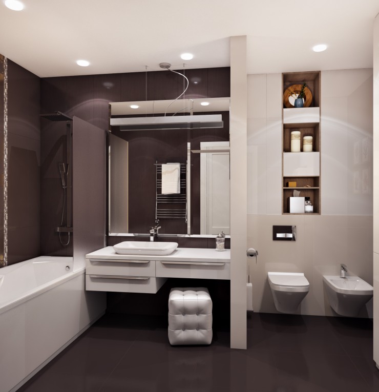 Modern light interior bathroom