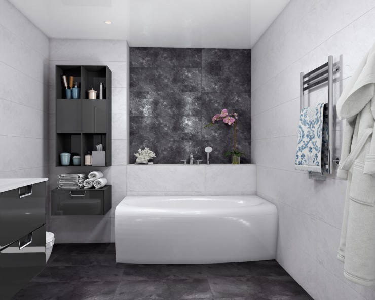 interior design bathroom black and white