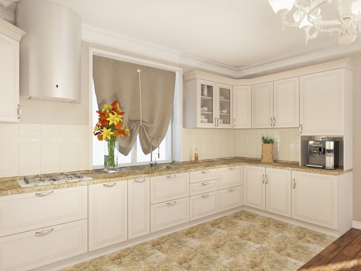 3d visualization kitchen area