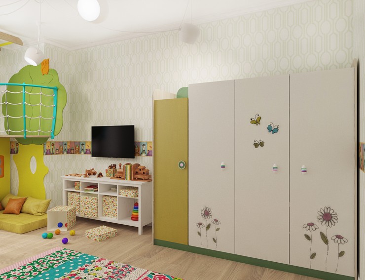 modern interior kids room