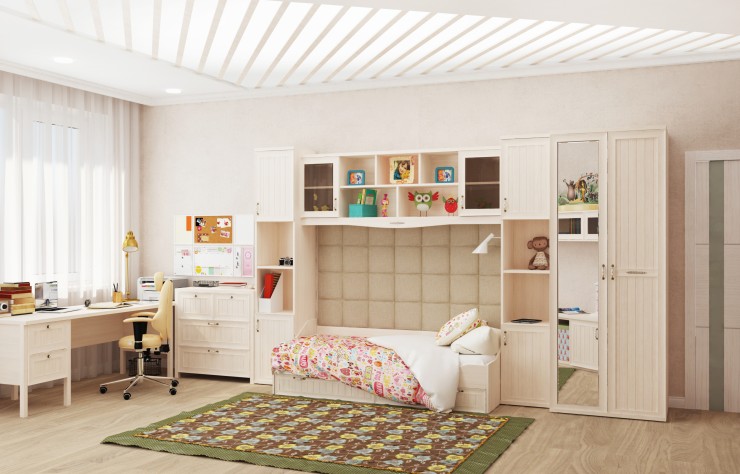 modern interior kids room for girl