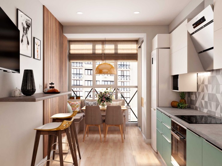 bright modern interior kitchen