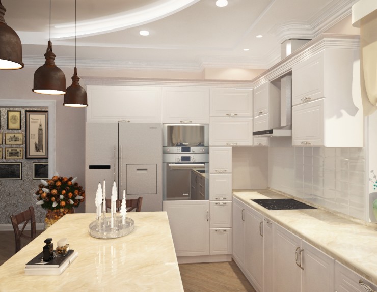 provence living room and kitchen