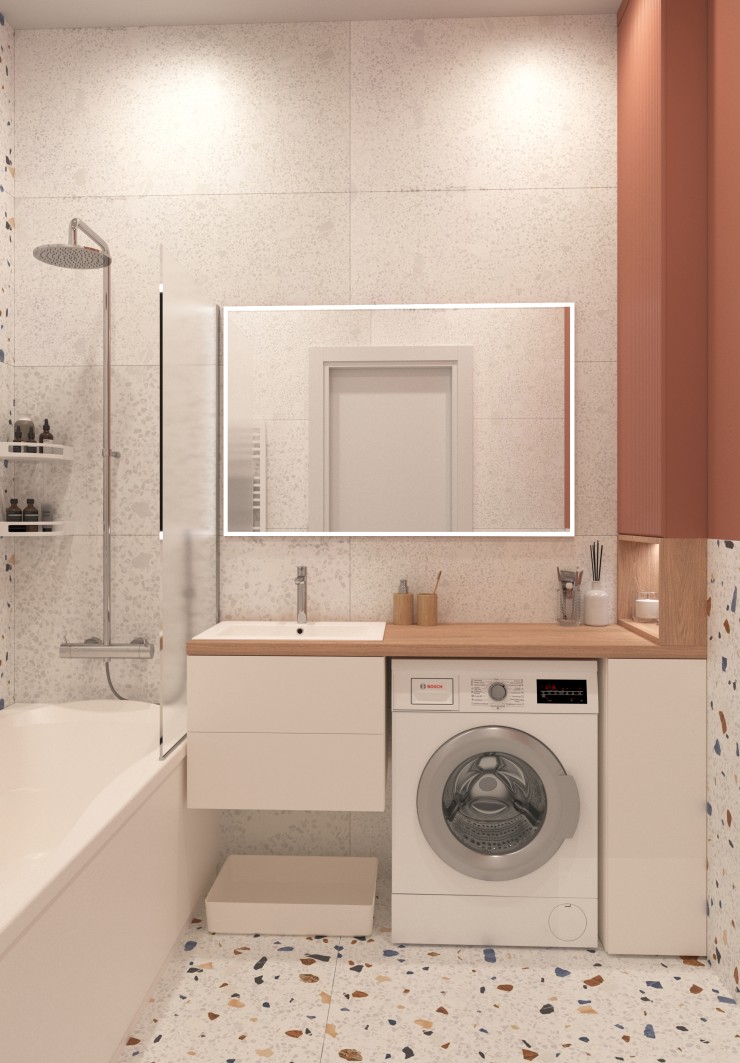 bathroom colorful interior
