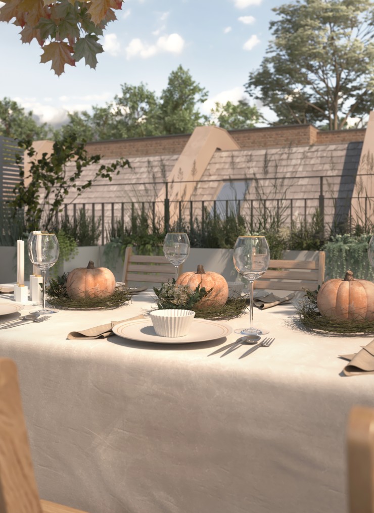 Autumn terrace